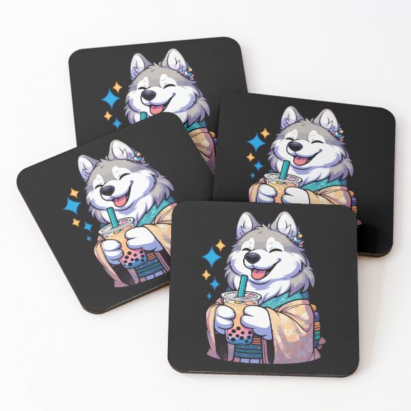 Item preview, Huskey Bubble Boba Tea Anime Cute Kawaii designed and sold by Artistoos.