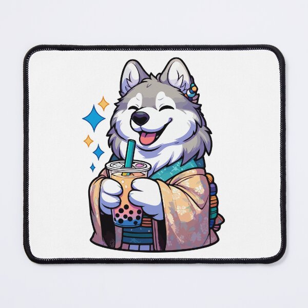 Item preview, Huskey Bubble Boba Tea Anime Cute Kawaii designed and sold by Artistoos.