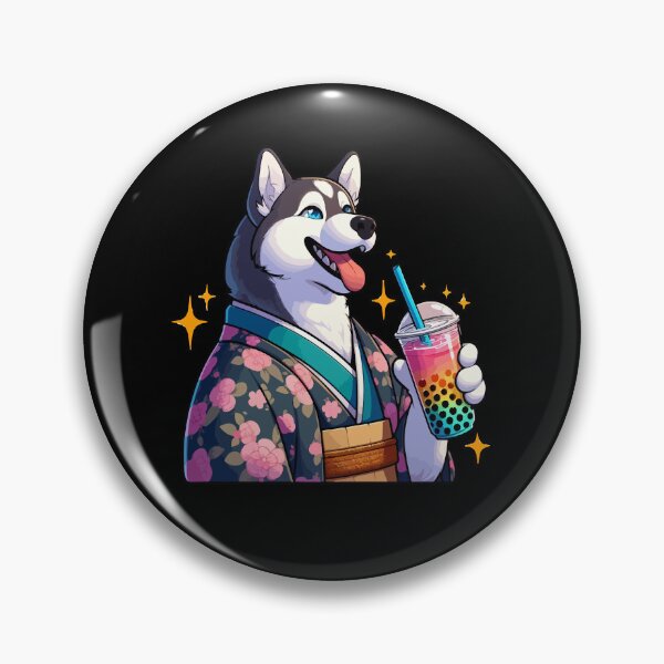 Item preview, Huskey Bubble Boba Tea Anime Cute Kawaii designed and sold by Artistoos.