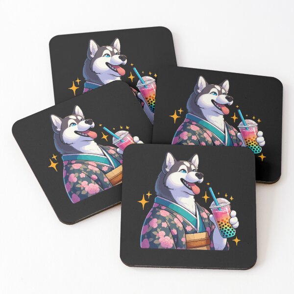 Item preview, Huskey Bubble Boba Tea Anime Cute Kawaii designed and sold by Artistoos.