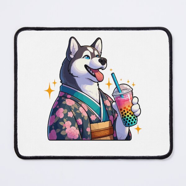 Item preview, Huskey Bubble Boba Tea Anime Cute Kawaii designed and sold by Artistoos.