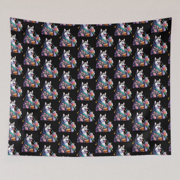 Item preview, Huskey Bubble Boba Tea Anime Cute Kawaii designed and sold by Artistoos.