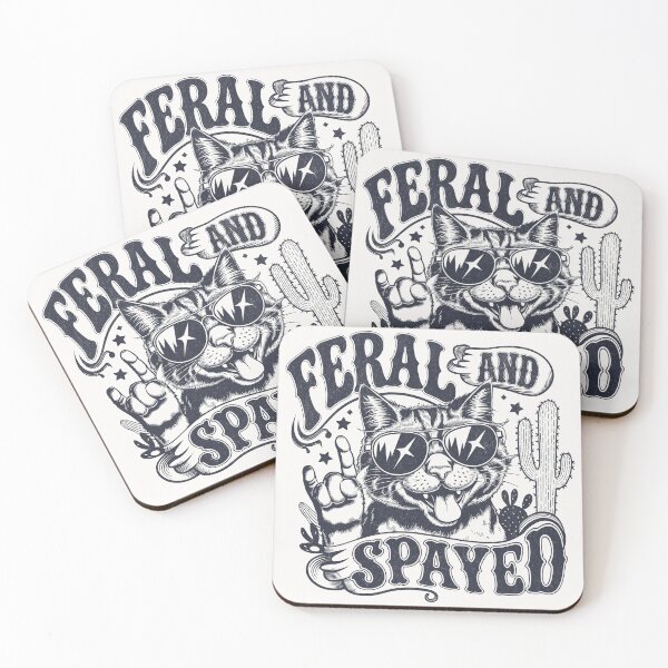 Item preview, Feral And Spayed - Vintage Western Cat designed and sold by BeansterNL.