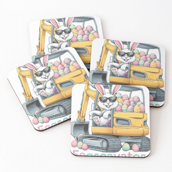 Item preview, Eggs-Cavator Easter Bunny Excavator designed and sold by Carolina Pacheco.
