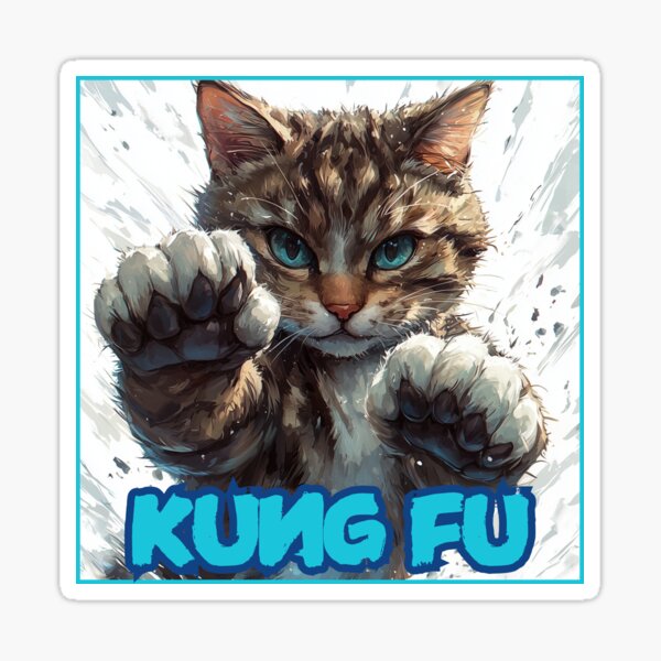 Item preview, Kung Fu Cat, Cat Funny designed and sold by Sleepy Cat Design.