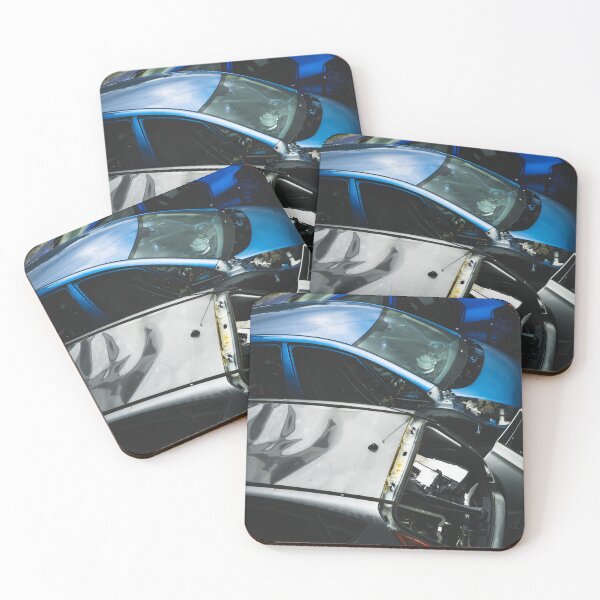 Item preview, Aerial Chaos: Stacked Car Wreckage in Cool Tones designed and sold by Oddly-Worn.