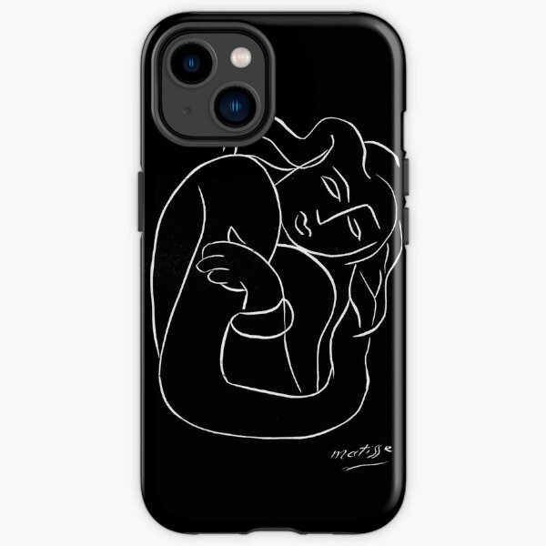 TAHITIAN LADY : Vintage Matisse Black and White Painting Print iPhone Tough Case