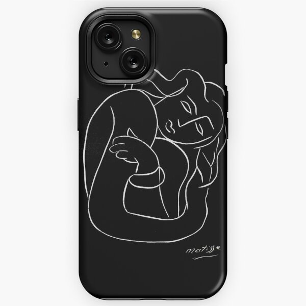 DAME TAHITIENNE : Impression de peinture noir et blanc Matisse Vintage Coque antichoc iPhone