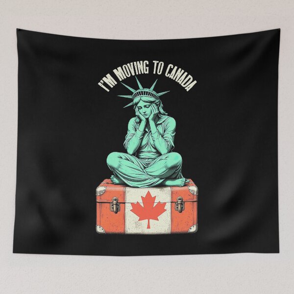 Item preview, I'm Moving To Canada Sad American Statue Of Liberty designed and sold by GrandeDuc.