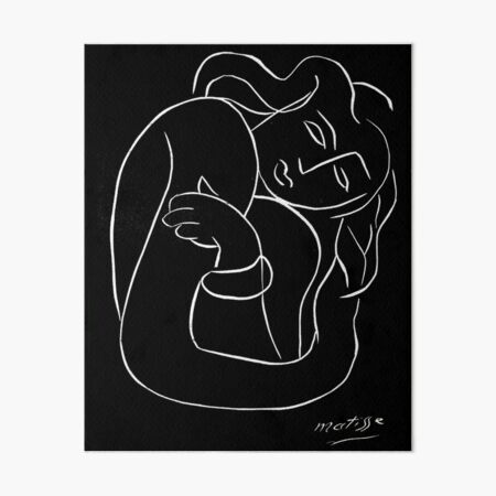 Item preview, TAHITIAN LADY : Vintage Matisse Black and White Painting Print designed and sold by posterbobs.