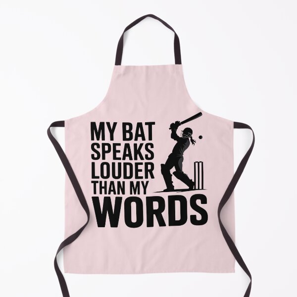 Item preview, My Bat Speaks Louder Than My Words – Bold Cricket Player Design designed and sold by Jollys-ArtShop.