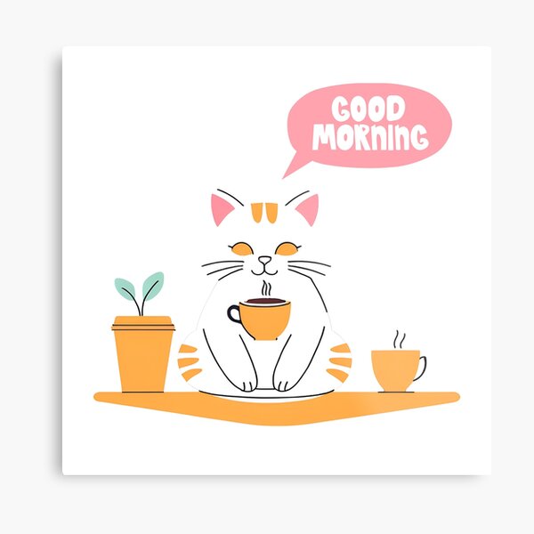 Item preview, Good morning cat designed and sold by raya_the_cat.