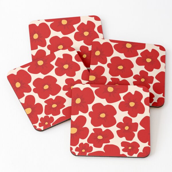 Item preview, Red poppies floral seamless pattern designed and sold by Tanatvee.