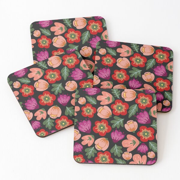 Item preview, Floral seamless pattern of colorful flowers and leaves designed and sold by Tanatvee.