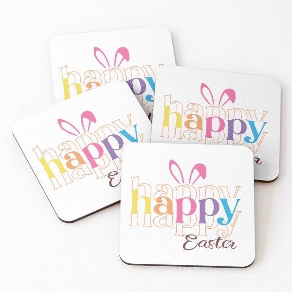 Item preview, Happy Easter Bunny Ears Colorful Typography Gifts designed and sold by Maniutek.