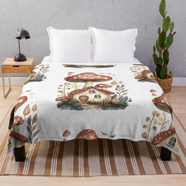 Item preview, Cottagecore Art: Mushroom Cottage Fantasy designed and sold by bapupa.