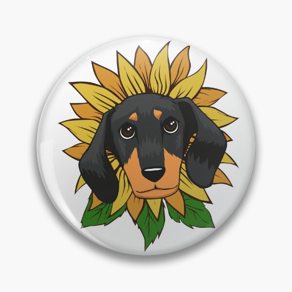 Item preview, Cute Dachshund Dog on Sunflower Design designed and sold by Jaudaux Designs.