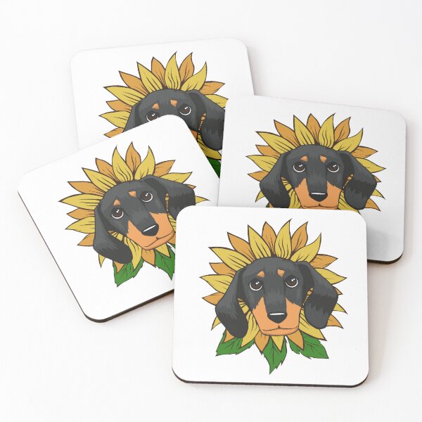 Item preview, Cute Dachshund Dog on Sunflower Design designed and sold by Jaudaux Designs.