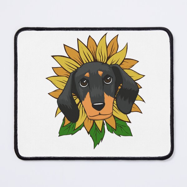 Item preview, Cute Dachshund Dog on Sunflower Design designed and sold by Jaudaux Designs.