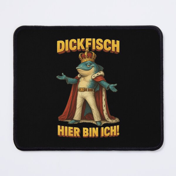 Item preview, Fatfish as King "Here I am!" designed and sold by DickfischWear.