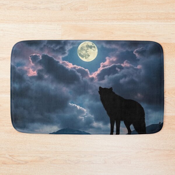 Item preview, The Wolf Looks at the Moon – Mystical Nature-Inspired T-Shirt Design designed and sold by apoknight.