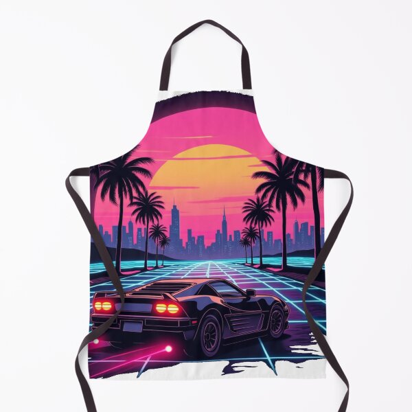Item preview, Cyberpunk City Drive – Retro 80s Vaporwave T-Shirt Design designed and sold by Madustoks.