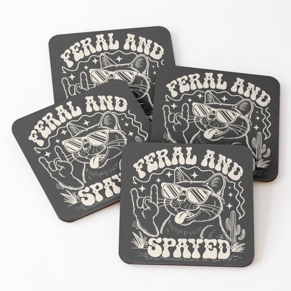 Item preview, Feral And Spayed - Vintage Western Rock 'n Roll Cat designed and sold by BeansterNL.