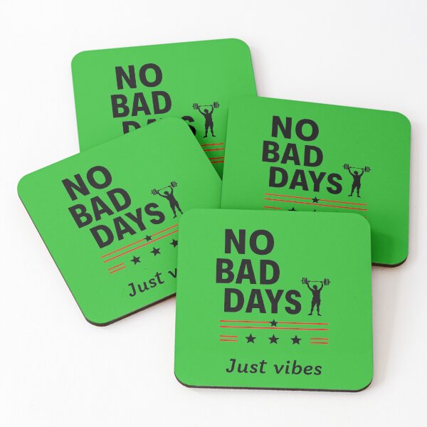 Item preview, No Bad Days Gym Motivational Fitness Quote designed and sold by gtrock.