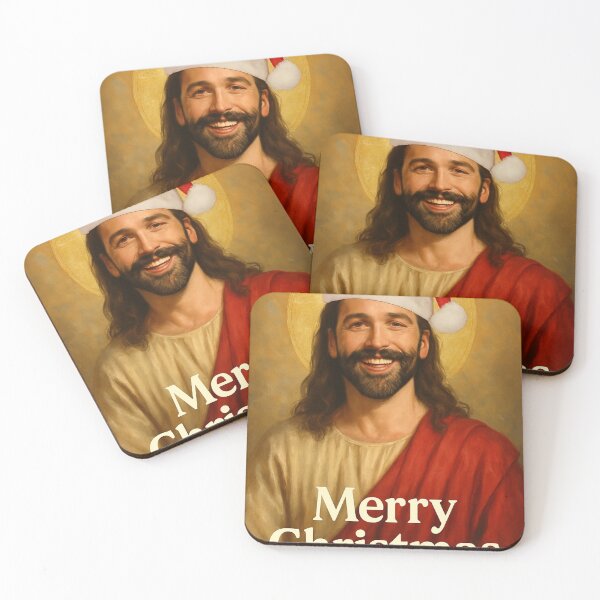 Item preview, Jonathan Van Ness Christmas Icon in Santa Hat designed and sold by Aryabek.