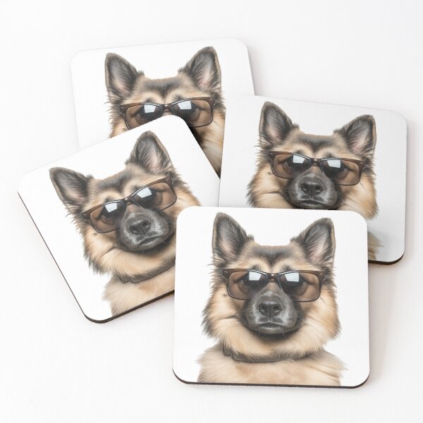 Item preview, Funny cool Norwegian buhund Dog wearing sunglasses designed and sold by LazyOwlStore.