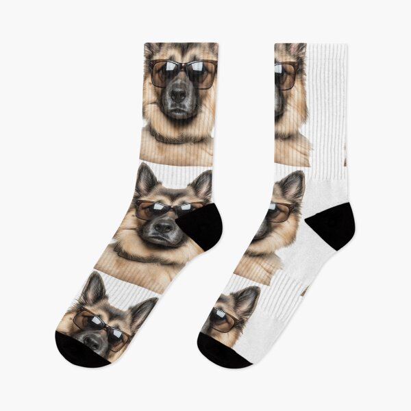 Item preview, Funny cool Norwegian buhund Dog wearing sunglasses designed and sold by LazyOwlStore.