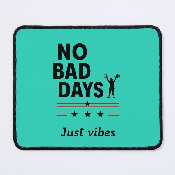 Item preview, No Bad Days Gym Motivational Fitness Quote designed and sold by gtrock.