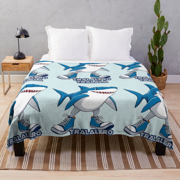 Item preview, Tralalero Tralala with name text- cartoon shark in blue shoes designed and sold by EmeraldeaArt.