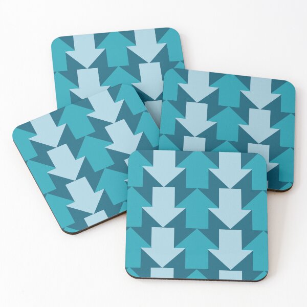 Item preview, Bold Geometric Arrows Pattern in Blue designed and sold by Prints & Wonders.