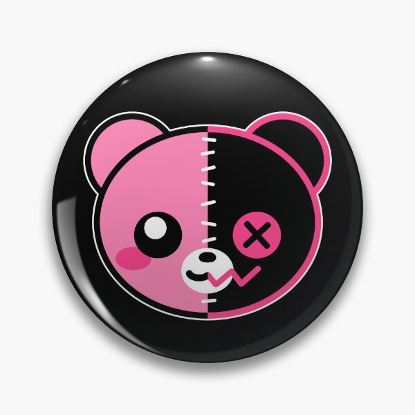 Item preview, Two-Faced Teddy Bear (Pink-Black) V.2 designed and sold by ScarletLilyShop.