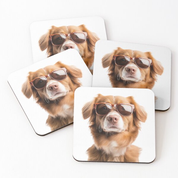 Item preview, Funny cool Nova Scotia Duck Tolling Retriever Dog wearing sunglasses designed and sold by LazyOwlStore.
