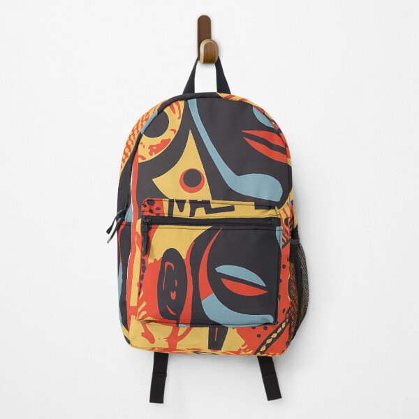 Item preview, Vibrant Face with Tribal Symbols designed and sold by djovan.