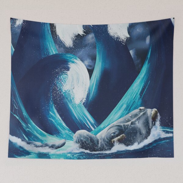 Item preview, Children's illustration, whale in a storm designed and sold by Tistarabis.
