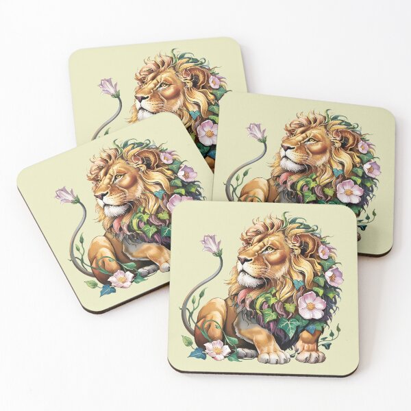 Item preview, Regal Lion with Ivy Mane Botanical Art 3 designed and sold by BirdsnStuff.
