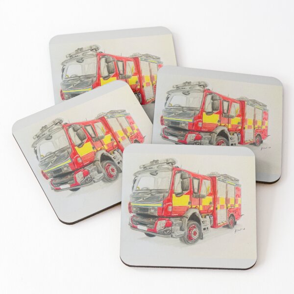 Item preview, Northern Ireland Fire truck prints designed and sold by Truck drawing art.