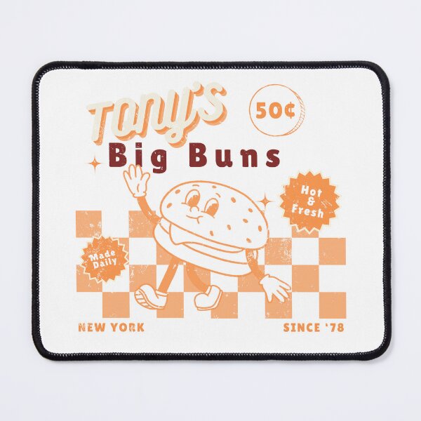 Item preview, Tony's Big Buns / Retro Burger Tee designed and sold by BearArt101.