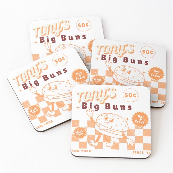 Item preview, Tony's Big Buns / Retro Burger Tee designed and sold by BearArt101.