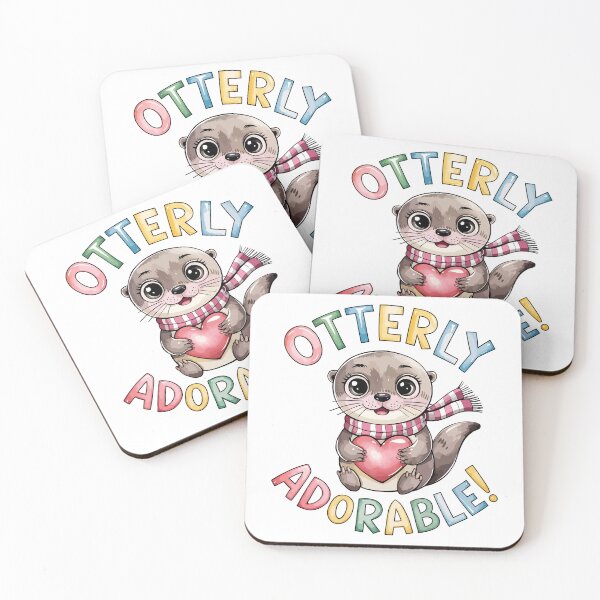Item preview, Otterly Adorable Watercolor Otter Holding Heart designed and sold by WildlifeInc.