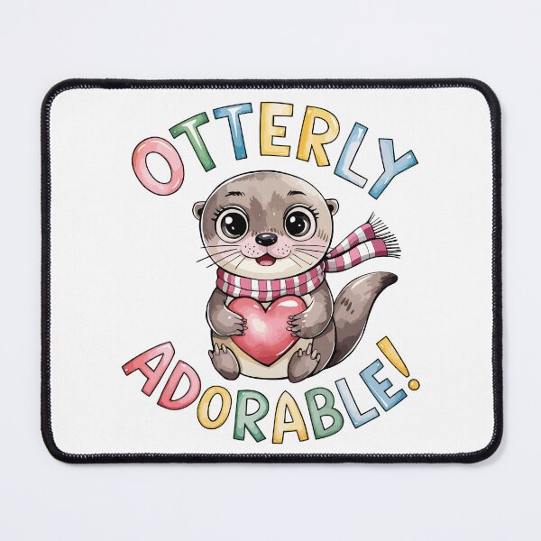 Item preview, Otterly Adorable Watercolor Otter Holding Heart designed and sold by WildlifeInc.