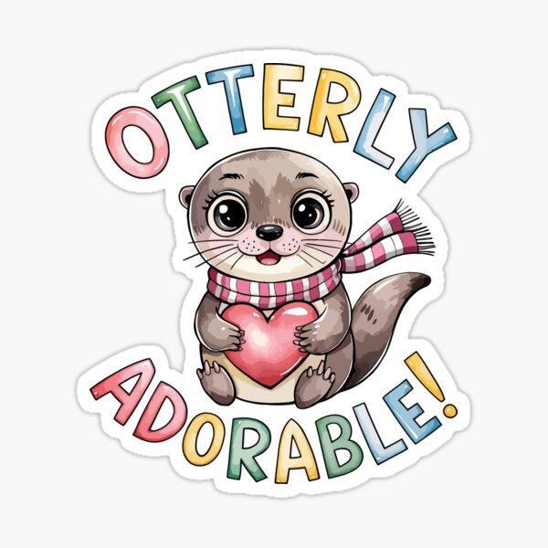 Artikel-Vorschau von Otterly Adorable Aquarell Otter hält Herz, designt und verkauft von WildlifeInc.
