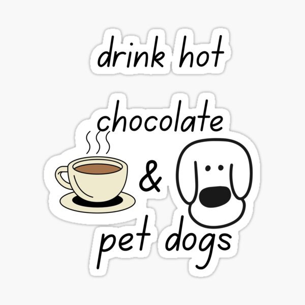 Item preview, Cute hand written puppy shelter near me with hot chocolate design – hot Energy stickers designed and sold by Alaminee.