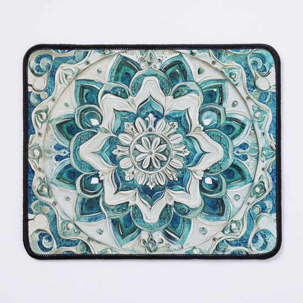 Item preview, Ceramic Portuguese Inspired Mosaic Mandala Pattern designed and sold by GrinGalore.