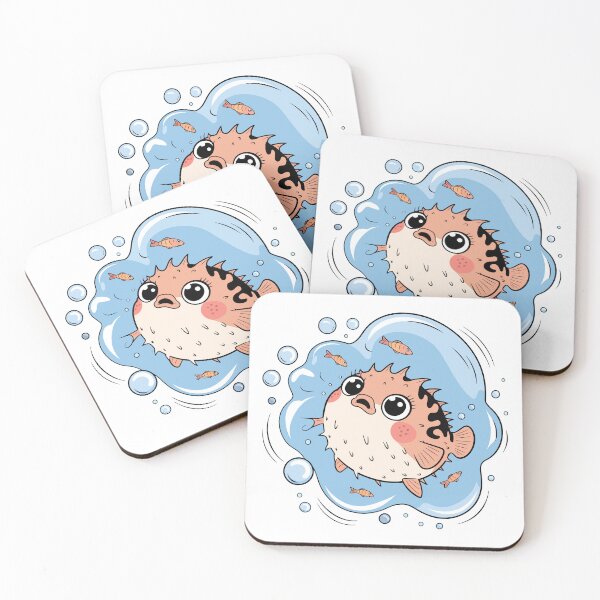 Item preview, Kawaii Puffer Fish in Water Bubble designed and sold by WildlifeInc.