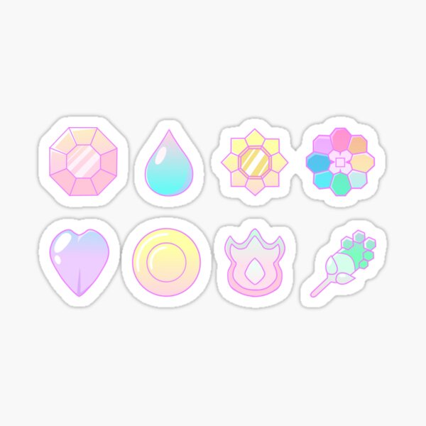 Vaporwave Kanto Badges Sticker