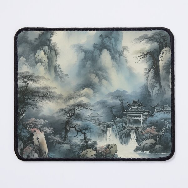 Item preview, The timeless elegance of a Chinese view old-fashioned style print designed and sold by Richenda.